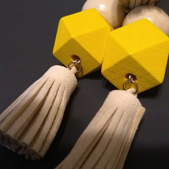 Hot 2019 Jumbo Cube Sunny Velvet Tassel Earrings - Picture 6 of 6